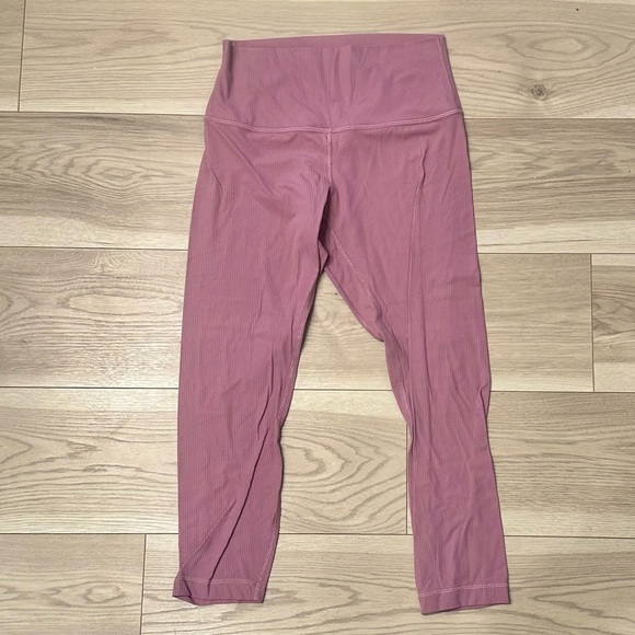 Lululemon Women’s Align Ribbed High-Rise Crop Leggings Tights 23" - Picture 2 of 9